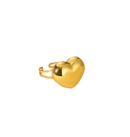 Anello regolabile cuore puff
