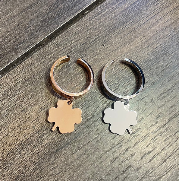 Anello regolabile So glamour quadrifoglio due varianti colore