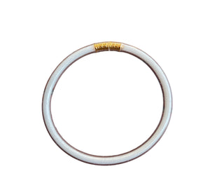 Jelly bangle bianco glitter