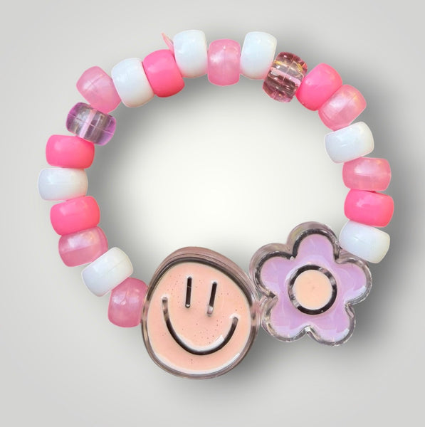 Bracciaie Colors pony Beads Smile  e fiore  vari colori