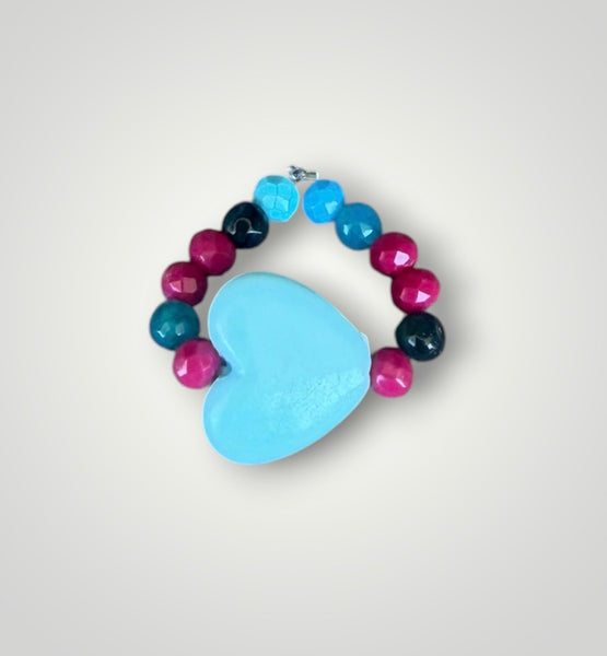 Anello colors con cuore grande