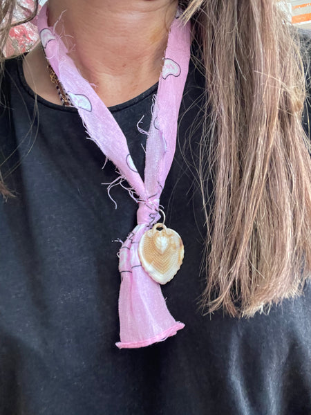 Collana cavigliera bandana con conchiglia vari colori
