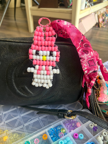 Pimp your bag Colors keychain coniglietto rosa pony Beads Vari utilizzi e vari colori