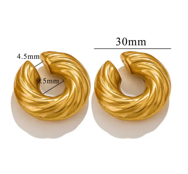 Mono earcuff big donuts Ambra due varianti colore