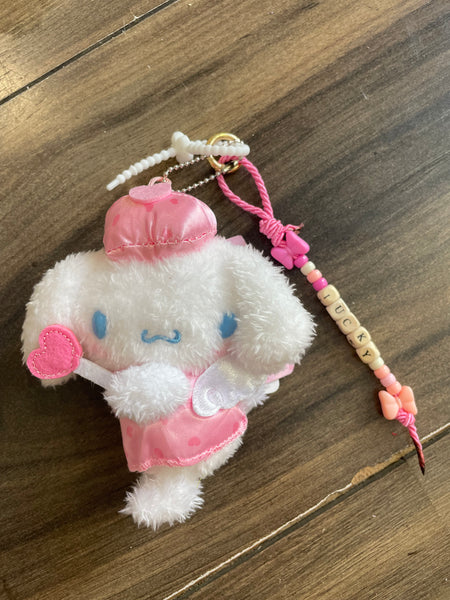 Portachiavi e applique borsa Pimp your Bag Cinnamorol Angel cuore   in peluche