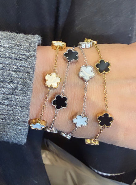 Bracciale fiorellino  vari colori fiore variante piccina