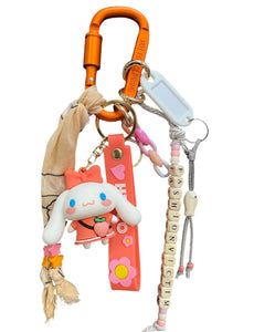 Pimp your Bag Keychain charms per borsa e portachiavi Cinnamorol peach