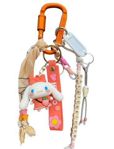 Pimp your Bag Keychain charms per borsa e portachiavi Cinnamorol peach