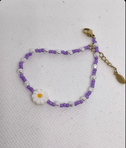 Bracciale perline e Margherita vari colori
