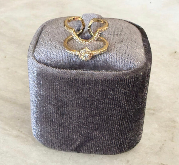 Anello Melory per unghia crystal e punto luce tondo  due varianti colore