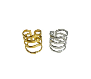Anello Zanzibar 4 fedine unito due varianti colore