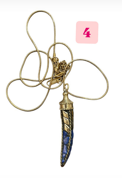 Collana corno tibetano piccino vari colori