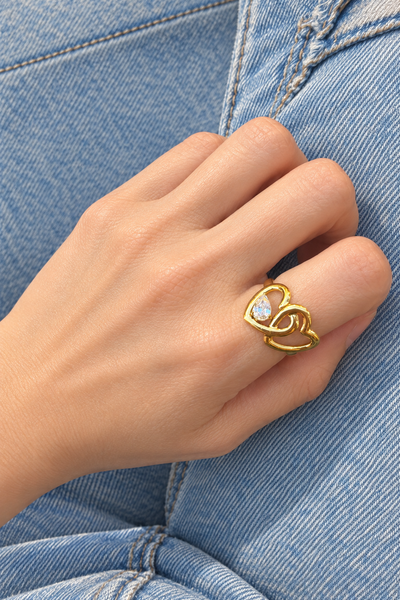 Anello Isla Bonita doppio cuore
