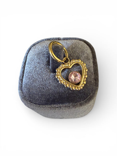 Mono orecchino Holy Heart cuore crystal