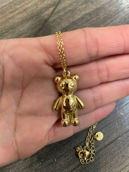 Collana teddy bear orsacchiotto due varianti colore