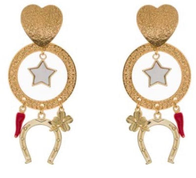 Coppia orecchini principessa glam Gipsy Circle Horse