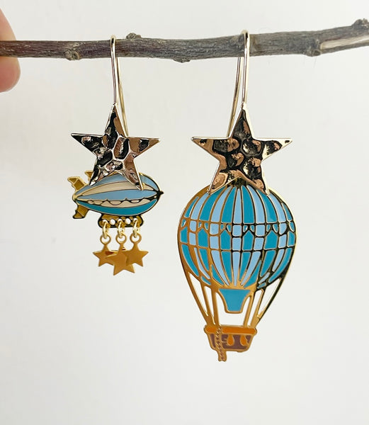 Coppia orecchini Baloon star principessa glam