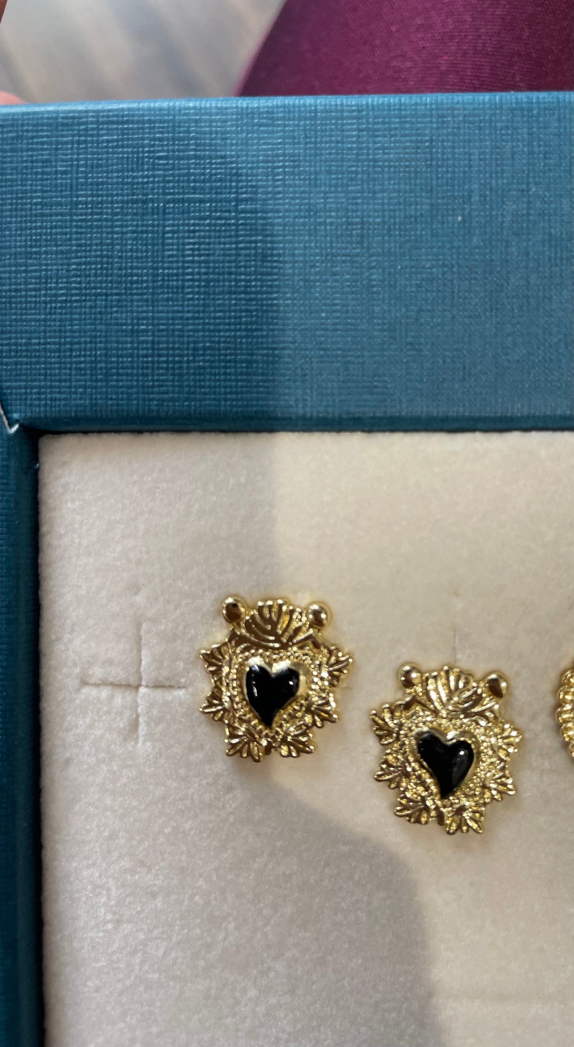 Coppia Orecchini principessa glam Cuore sacro lobo vari colori