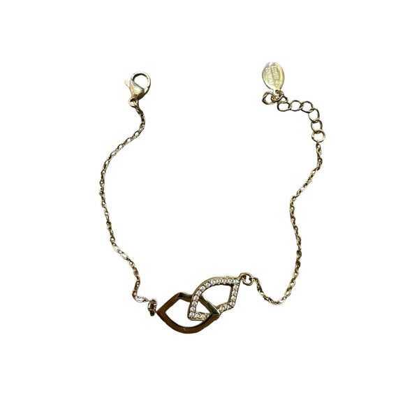 Bracciale kiss doppia bocca crystal  due varianti colore