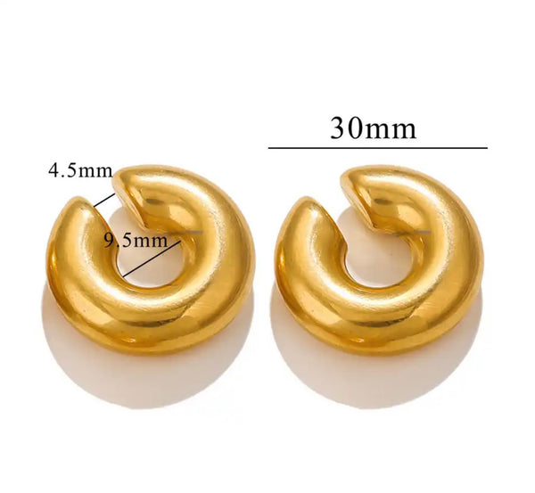 Mono Earcuff donuts Cecilia liscio due varianti colore