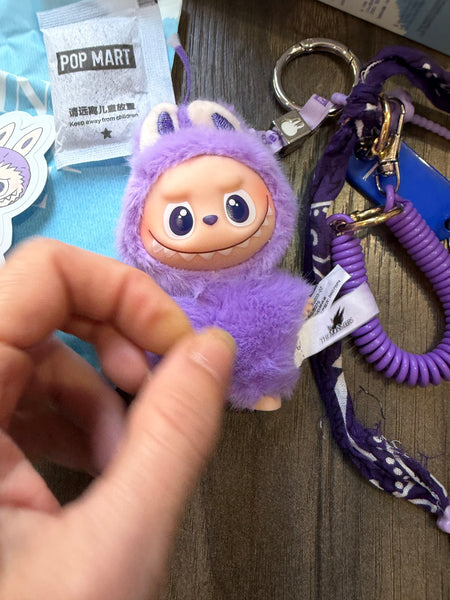 Pimp your bag portachiavi per borsa Mini Labubu Pin for Love Viola T