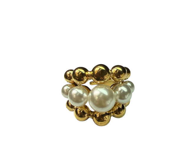 Anello Barbara perle e balls