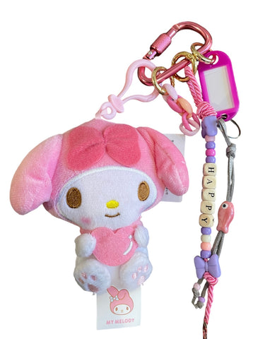 Portachiavi e applique per borsa Keychain My Melody peluche cuoricino Pimp your Bag