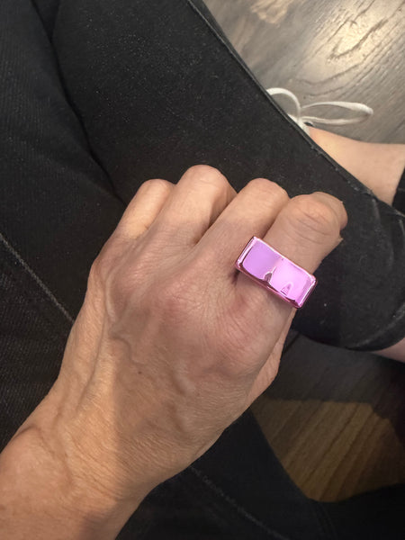 Anello resina metallizzata