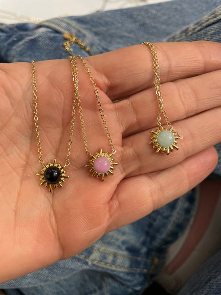 Collana delle isole sole con pietra vari colori