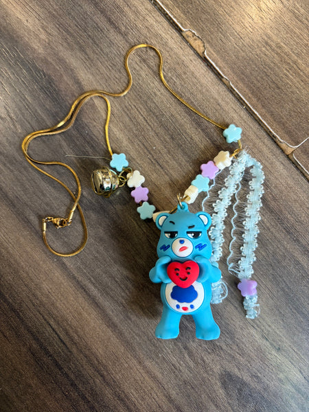 Collana Angelorso orsetto del cuore azzurro