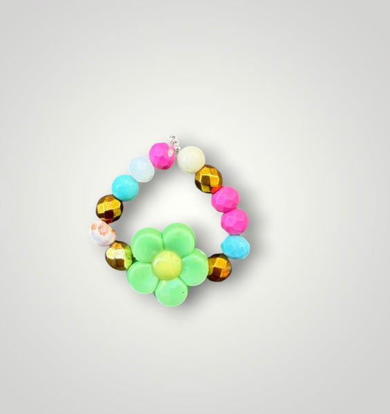 Anello colors con fiorellino  vari colori