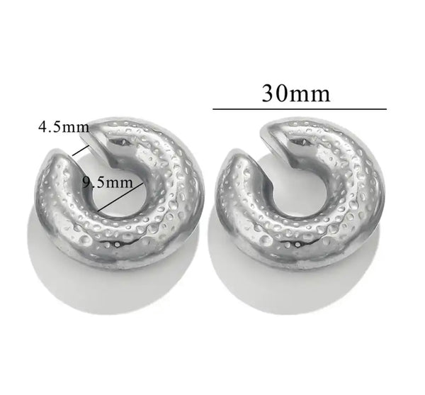Mono earcuff donuts Licia martellato due varianti colore