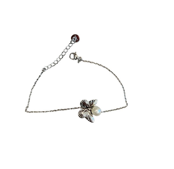 Bracciale farfalla con perla due varianti colore