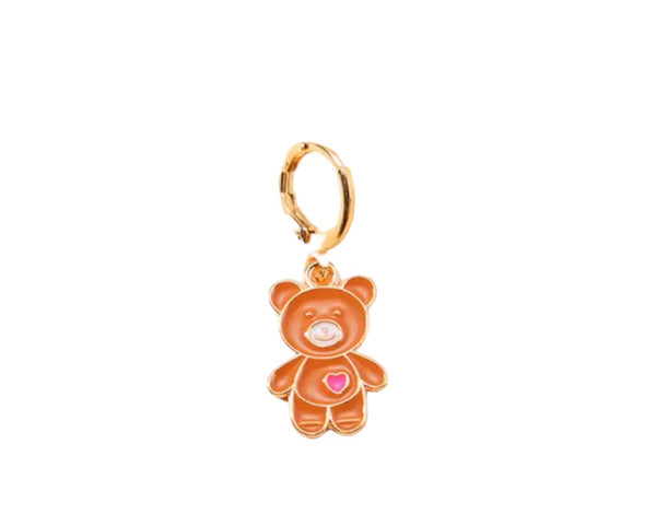 Mono orecchino orsacchiotto teddy bear smaltato
