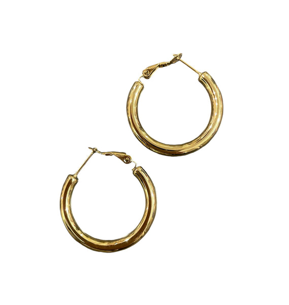 Coppia orecchini cerchio 30 mm con perno a monachina due varianti colore