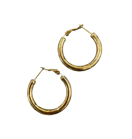Coppia orecchini cerchio 30 mm con perno a monachina due varianti colore