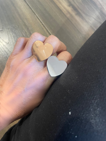 Anello cuore piatto So Glamour due varianti colore