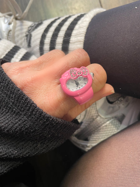 Anello orologio hello kitty vari colori