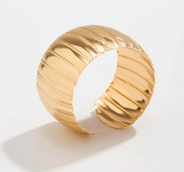 Bracciale manetta Dafne rigato due varianti colore