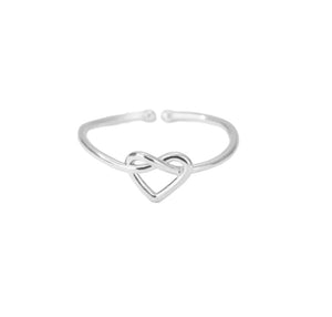 Anello cuore nodo due varianti colore