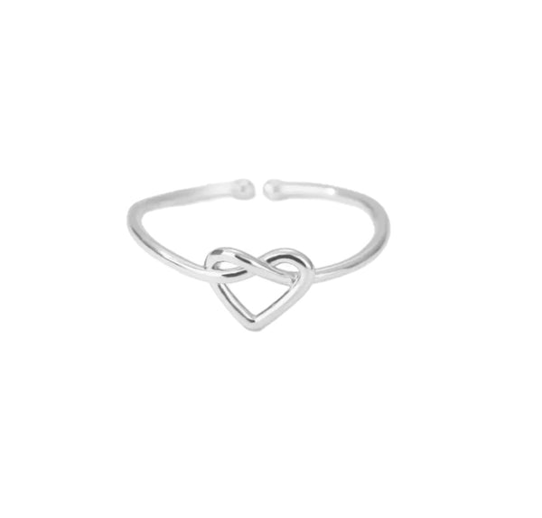 Anello cuore nodo due varianti colore