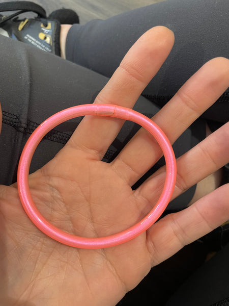 Jelly bangle rosa fluo brillante