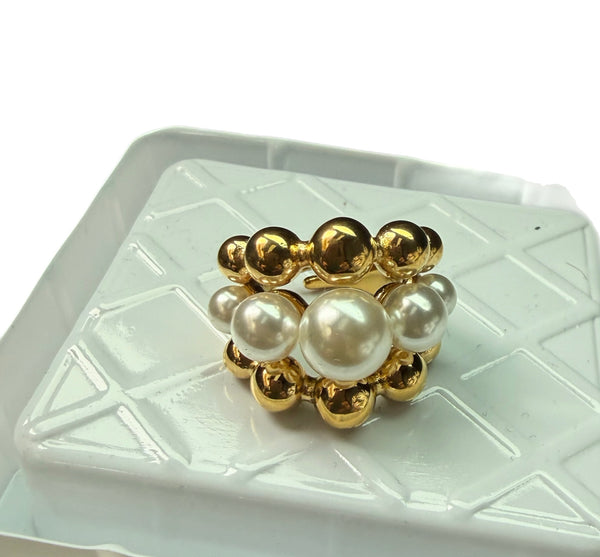 Anello Barbara perle e balls