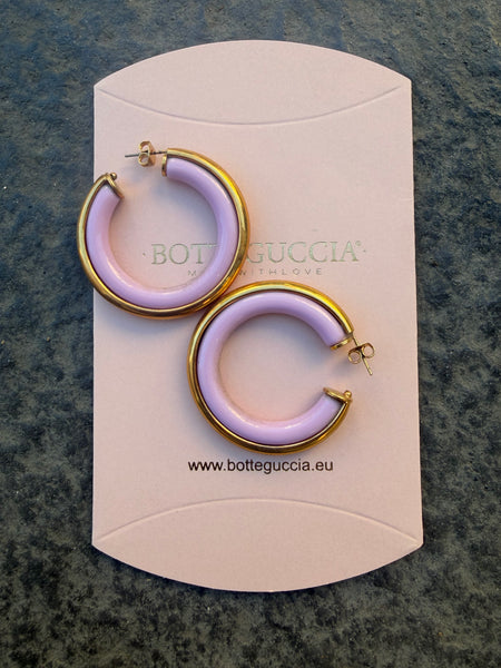 Coppia orecchini  botteguccia 4 cm  resina con dettaglio botteguccia