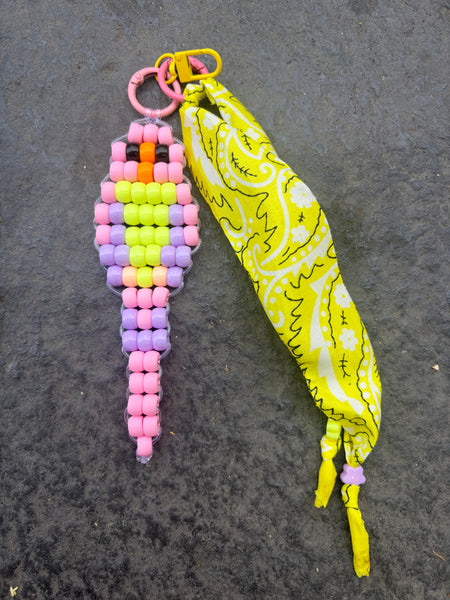 Pimp your bag Colors keychain pappagallo colorato pony Beads Vari utilizzi e vari colori