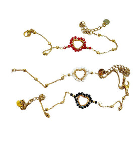 Bracciale cuore con micro cristallini