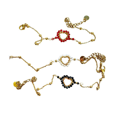 Bracciale cuore con micro cristallini