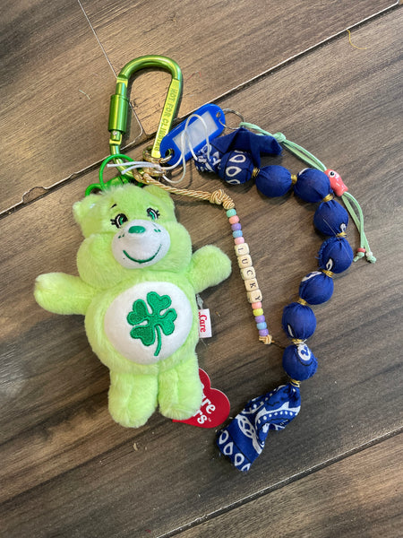 Pimp your Bag Keychain charms
per borsa e portachiavi angelorso
in peluche care bears orsetto del cuore verde con quadrifoglio