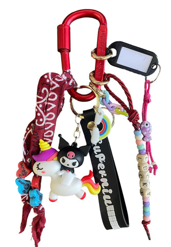 Pimp your Bag Keychain charms per borsa e portachiavi kuromi unicorno