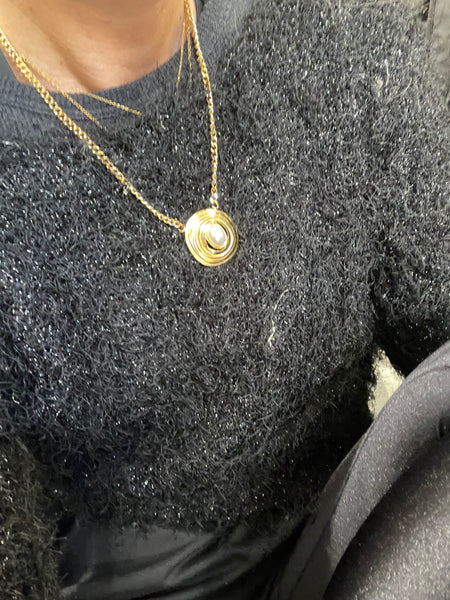 Collana Katia  con perla centrale due varianti colore